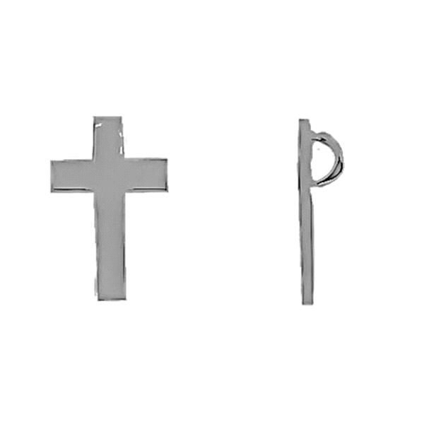 CRUZ SIN CRISTO ORO BLANCO 1ª LEY MACIZA