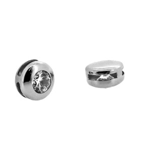 COLGANTE CHATON ORO BLANCO 1ª LEY 5 MM