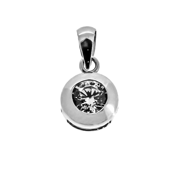 COLGANTE CHATON ORO BLANCO 18 KTES. 7.50