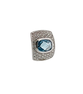 COLGANTE CLASICO SEÑORA ORO BLANCO 18 KTES. PESO COLGANTE 2.70 GRAMOS