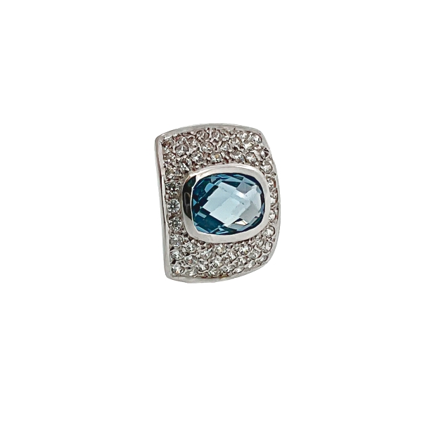 COLGANTE CLASICO SEÑORA ORO BLANCO 18 KTES. PESO COLGANTE 2.70 GRAMOS