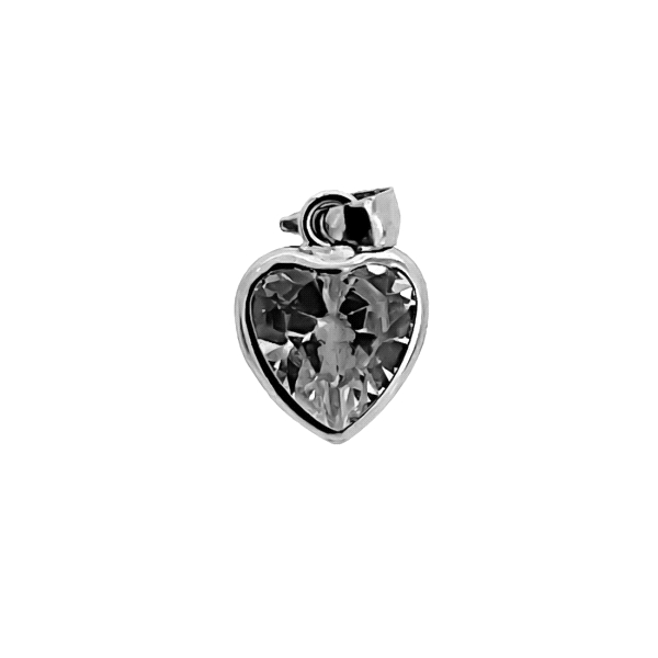 COLGANTE CORAZON ORO BLANCO 18 KTES.