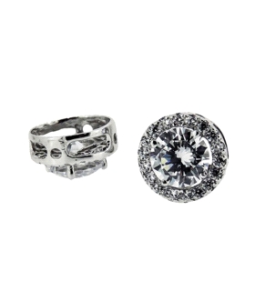 COLGANTE ZIRCONITA SIN A ORO BLANCO 1 LEY