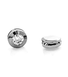 COLGANTE CHATON ORO BLANCO 1ª LEY 10 MM