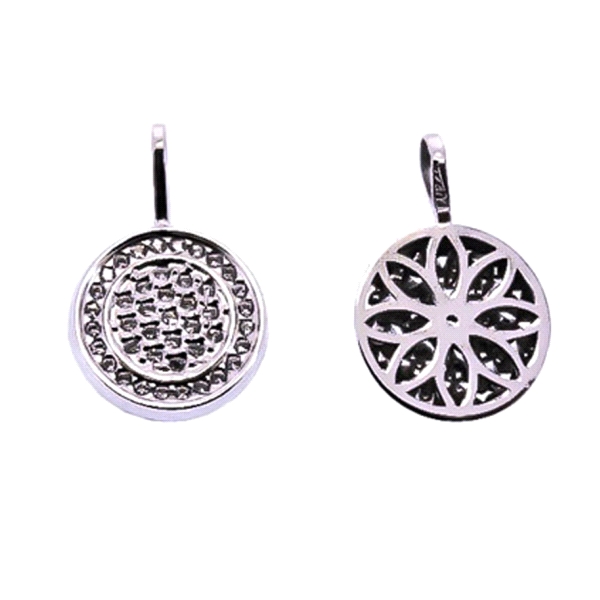 COLGANTE MUJER ORO BLANCO 18 KTES. 11 MM