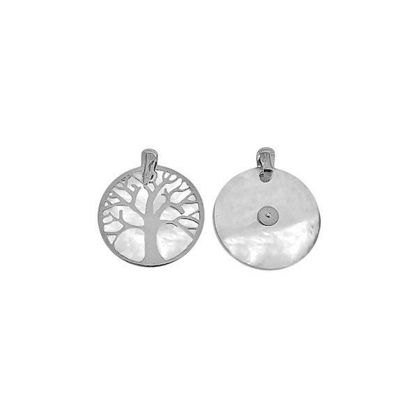 COLGANTE ARBOL VIDA NACAR ORO B. 18 KTES
