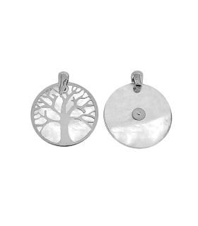 COLGANTE ARBOL VIDA ORO BLANCO 1ª LEY 20