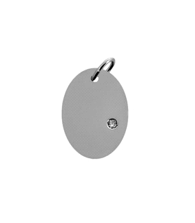 COLGANTE DIAMANTE ORO BLANCO 1ª LEY 0,01