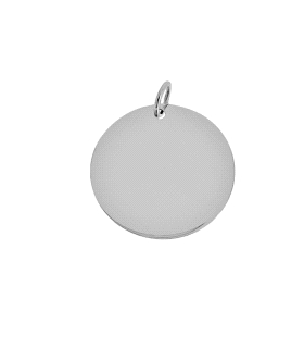 COLGANTE DISCO ORO BLANCO 18 KTES. 14