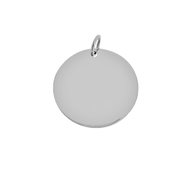 COLGANTE DISCO ORO BLANCO 18 KTES. 14
