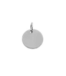 COLGANTE DISCO ORO BLANCO 18 KTES. 10 X