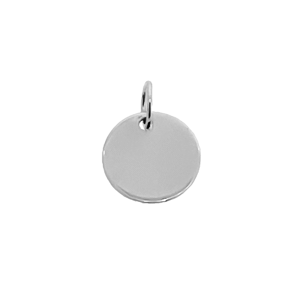 COLGANTE DISCO ORO BLANCO 18 KTES. 10 X