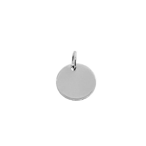 COLGANTE DISCO ORO BLANCO 18 KTES. 8 X 0
