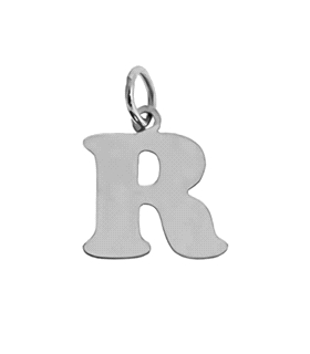 COLGANTE LETRA ORO BLANCO 1ª LEY 9 X 8MM