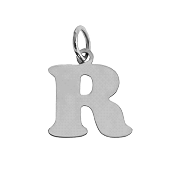 COLGANTE LETRA ORO BLANCO 1ª LEY 9 X 8MM