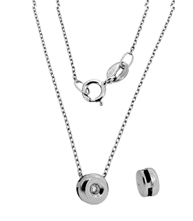 COLLAR BRILLANTE ORO B. 18 KTES. 0.02CT