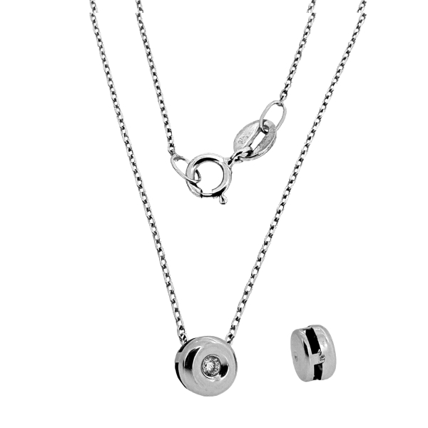 COLLAR BRILLANTE ORO B. 18 KTES. 0.02CT