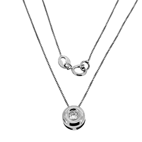 COLLAR BRILLANTE ORO 18 KTES. 0.075 CT.