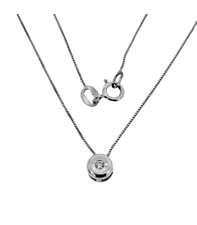 COLLAR BRILLANTE ORO B. 18 KTES. 0.02CT.