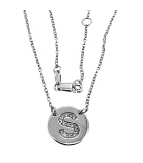 GARGANTILLA DIAMANTE S ORO BLANCO 1ª LEY