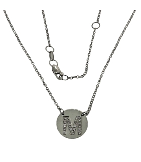 GARGANTILLA DIAMANTE M ORO BLANCO 1ª LEY