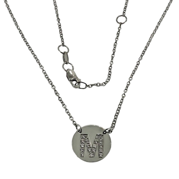 GARGANTILLA DIAMANTE M ORO BLANCO 1ª LEY