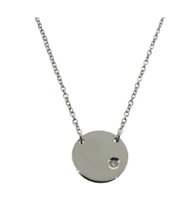 GARGANTILLA DIAMANTE ORO BLANCO 1ª LEY