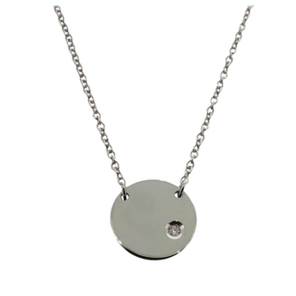 GARGANTILLA DIAMANTE ORO BLANCO 1ª LEY