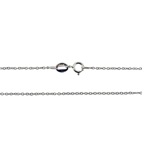 GARGANTILLA ROLO ORO BLANCO 1ª LEY 45 CM