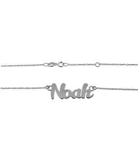 COLLAR LETRERO NOAH  ORO BLANCO 18 KTES.