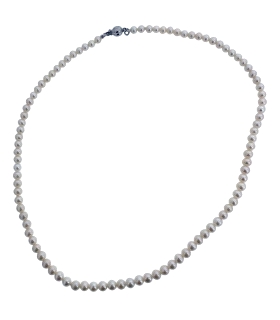 COLLAR PERLAS ORO BLANCO 18 KTES. 40 CM