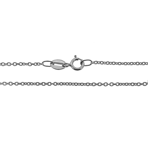 GARGANTILLA ROLO ORO BLANCO 1ª LEY 40 CM