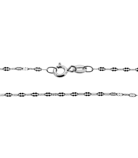 COLLAR PLAQUITAS ORO BLANCO.18 KTES.40 C