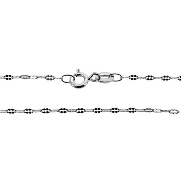 COLLAR PLAQUITAS ORO BLANCO.18 KTES.40 C