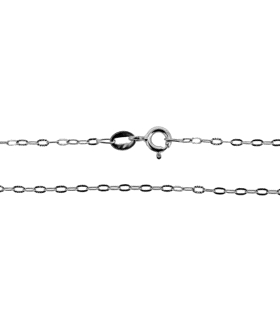 COLLAR CADENA FORZADA ORO BLANCO 18 KTES