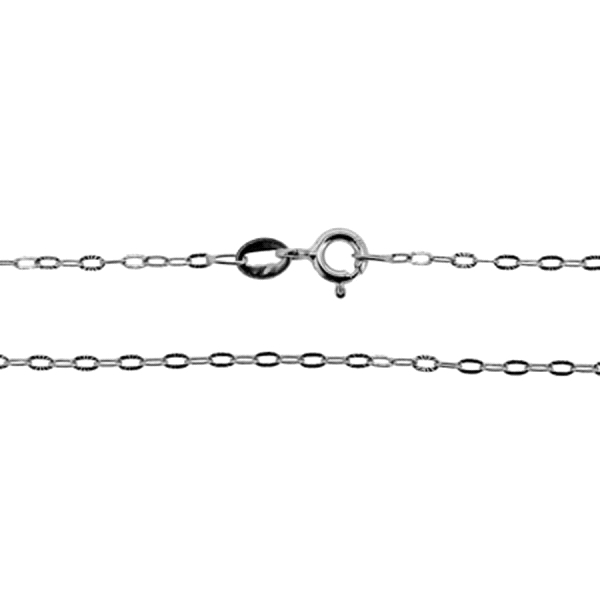 COLLAR CADENA FORZADA ORO BLANCO 18 KTES