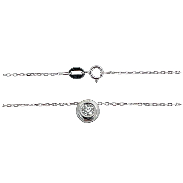 COLLAR BRILLANTE ORO BLANCO 18 KTES. 0.1