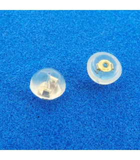 PRESIONES ORO 9KTES. SILICONA PRECIO PAR
