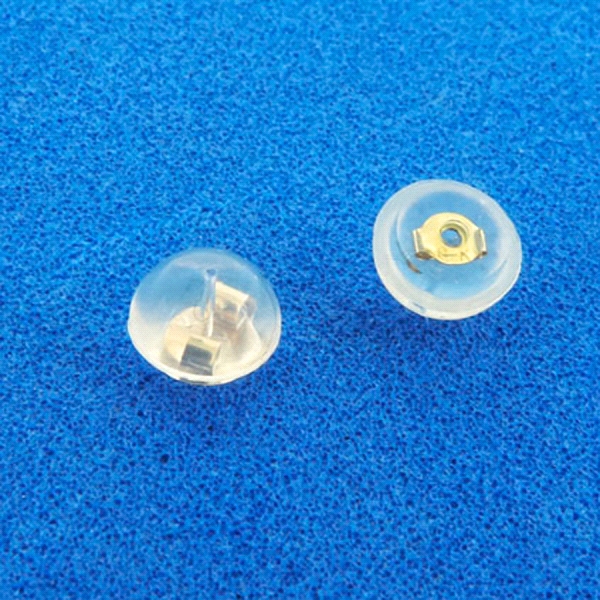PRESIONES ORO 9KTES. SILICONA PRECIO PAR