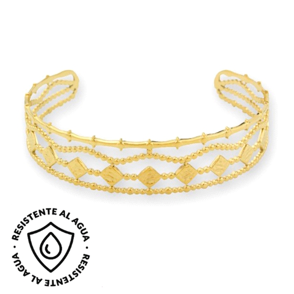 PULSERA ACERO INOXIDABLE CHAPADO 16 MM.