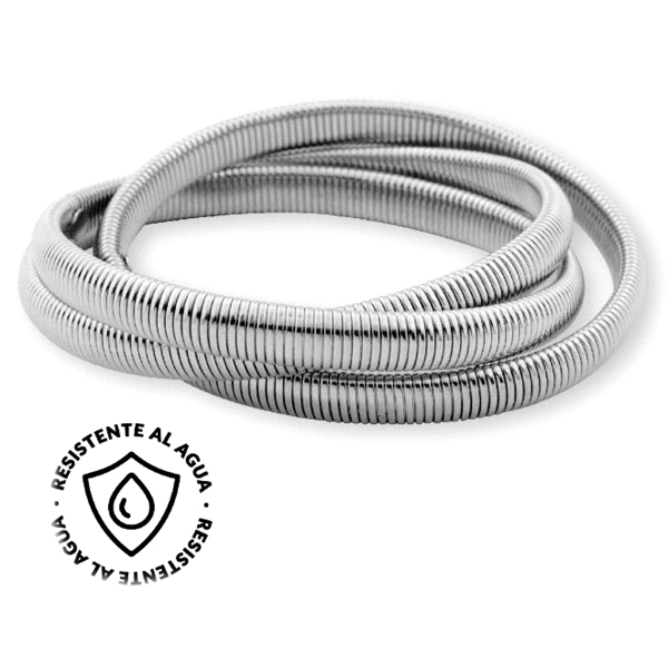 PULSERA TRIPLE ACERO INOXIDABLE RODIADO