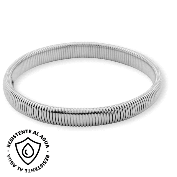 PULSERA ACERO INOXIDABLE RODIADO 8 MM.