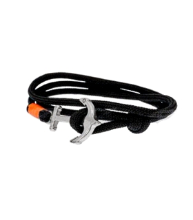 PULSERA ANCLA TEJIDO SINTETICO ACERO