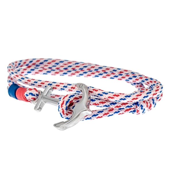 PULSERA ANCLA TEJIDO TRENZADO ACERO
