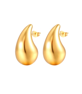 PENDIENTE GOTA DROP LAGRIMA ACERO 32 X 1