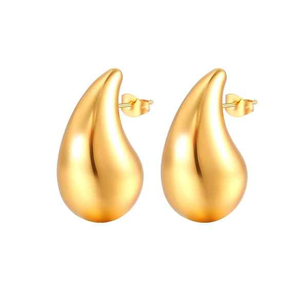 PENDIENTE GOTA DROP LAGRIMA ACERO 32 X 1