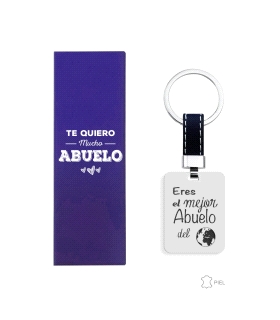 LLAVERO ABUELO ACERO 80 X 30 MM.
