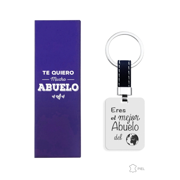 LLAVERO ABUELO ACERO 80 X 30 MM.
