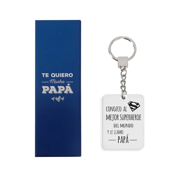 LLAVERO DIA DEL PADRE ACERO 30 X 80 MM