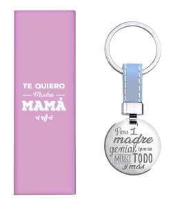 LLAVERO DIA DE LA MADRE ACERO 30 MM.